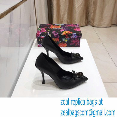 Dolce & Gabbana Thin Heel 10.5cm Leather Sicily Pumps Black 2021